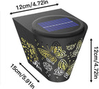 2 Pack Solar Fence Lights Outdoor Wall lihgts Decorations Metal Solar Deck - Image 4