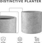 Kante 15.7" Dia Round Concrete Planter, Modern Style Large Cylindrical Plant Pot - Image 7