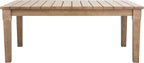 SAFAVIEH Couture Patio Martinique Natural Wood Outdoor Coffee Table - Image 5