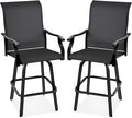Best Choice Products Set of 2 Swivel Barstools, Bar Height Outdoor Chairs by BestChoiceProducts