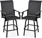 Best Choice Products Set of 2 Swivel Barstools, Bar Height Outdoor Chairs by BestChoiceProducts
