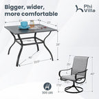 PHI VILLA 5 PCS Patio Dining Set - Image 7