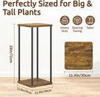 2 Tier Plant Stand Indoor, Oppro 28In Tall Corner Vertical Wood Metal Shelf - Image 2