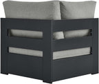 Modway Tahoe Aluminum Outdoor Sectional Corner Chair Gray - Image 5
