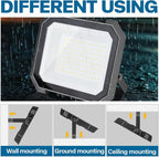 2 Pack LED Flood Lights Outdoor, 200W 20000LM Super Bright Floodlight Outside - Image 5
