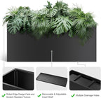 Long Metal Planter Box for Outdoor Plants 15" W x 38" L x 16.25" H, Heavy Duty - Image 3