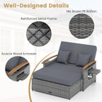 Tangkula Patio Rattan Daybed - Image 9