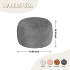 Round Stuffed Pouf Ottoman for Foot Rest, A Round Modern Foam Filled Poufs - Image 2