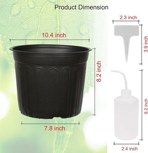 24-Pack 3 Gallon Flexible Plastic Plant Pots - Image 2