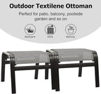 Patio Ottomans Outdoor Foot Rest Aluminum Patio Footstool Samll Seat Wicker - Image 5
