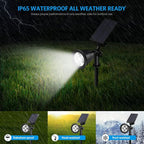 AMIR Solar Spotlights Outdoor Upgraded, Waterproof 1 Pack Security Landscape - Image 5