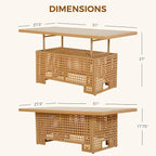 Grand patio 14-Piece Wicker Patio Furniture Set - Image 7