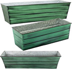 Achla Designs Galvanized Window Flower Box Planter-Green-Large - Image 5