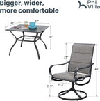 PHI VILLA 5 Piece Patio Dining Set - Image 7