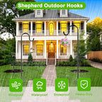 96" Shepherds Hooks for Outdoor, Heavy Duty Garden Bird Feeder Pole Hanging - Image 7