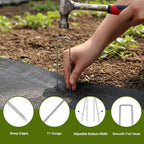 HongWay 100 Pack 6 Inch Landscape Staples, Galvanized Garden Stakes 11 Gauge - Image 4