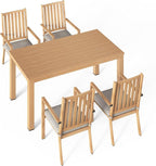 Wisteria Lane 5 Pieces Patio Table and Chairs Set, Aluminum Outdoor Dining Table by WisteriaLane