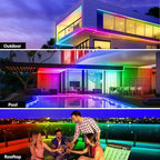 32.8FT Outdoor LED Strip Light Waterproof, IP68 Outside RGB+IC Light Strip - Image 3