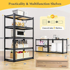 5 Tier Garage Shelving 2020LBS Storage Shelves, Adjustable Heavy Duty Metal - Image 3