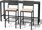 Crestlive Products Outdoor Bar Table and Chairs Set, 3 Piece Outside Patio Bar - Image 9