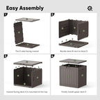 NEWBULIG 31 Gallon Deck Box, Weatherproof Resin Lockable Outdoor Storage - Image 7