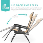 Best Choice Products Set of 2 Adjustable Steel Mesh Zero Gravity Lounge Chair - Image 4