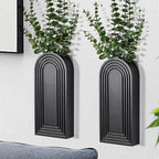 2 Pack Wooden Wall Vase Set by Dnnnii
