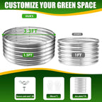17" Tall Elevated Round Metal Rised Garden Bed- 3.3'x3.3' in Size and 0.8MM - Image 3