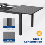 Wisteria Lane Aluminum Outdoor Dining Table, All-Weather Extendable Patio - Image 6