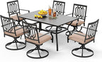 PHI VILLA 7 Pieces Patio Dining Set by PHIVILLAThepioneerofcomfortablehouseholdsupplies