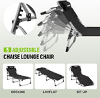 FUNDANGO 2 Pack Extra Wide Folding Lounge Chairs - Image 5