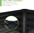 2PCS 12x2x1FT Galvanized Raised Garden Bed Kit, Vegetable Boxes-Rectangle Metal - Image 5