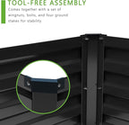 2PCS 12x4x1FT Galvanized Raised Garden Bed Kit, Vegetable Boxes-Rectangle Metal - Image 5