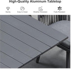 PURPLE LEAF 7 Pieces Longer Outdoor Dining Set - Image 5