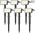 Solar Spot Lights Outdoor, 4 Modes Auto On/Off Solar Landscape Spotlights by Flaow