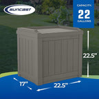 Suncast 22 Gallon Indoor or Outdoor Backyard Patio Small Storage Deck Box - Image 3