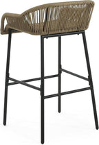 Christopher Knight Home Outdoor Patio Rope Weave Iron Barstools, Powder Coated - Image 10