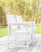 Patio Dining Chair Set of 2, HDPE Outdoor Dining Chair, Ergonomic HDPE Dining - Image 9