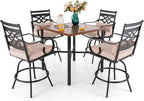 Sophia & William Outdoor Patio Bar Set 5 Piece High Dining Table and Chairs by SophiaWilliam