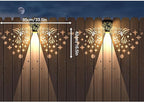 2 Pack Solar Fence Lights Outdoor Wall lihgts Decorations Metal Solar Deck - Image 5