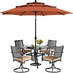PHI VILLA 5 Pieces Outdoor Dining Set by PHIVILLAThepioneerofcomfortablehouseholdsupplies