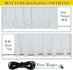 NICETOWN 2 Panels Outdoor Curtains Waterproof Pocket & Back Tab on Top & Bottom - Image 2