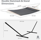 SUNCREAT 2 Person Hammock with Stand, Heavy Duty Portable Hammocks, 475 lbs - Image 4