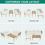 DWVO 6 Pieces Patio Furniture Set, L Couch Outdoor - Image 4