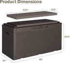 JUMMICO 100 Gallon Resin Deck Box - Image 2