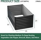 Vengarus 4x2x2FT Galvanized Raised Garden Bed Kit, Outdoor Metal Planter Box - Image 2
