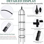 Garden Obelisk Trellis for Climbing Plants Outdoor, 6.6ft Tall Rustproof Coated - Image 2