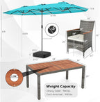 Tangkula 9 Piece Rattan Outdoor Dining Set - Image 6