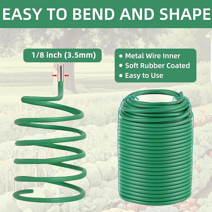 Garden Wire, 66FT Soft Plants Ties, 3.5mm Flexible Garden Ties - Image 2