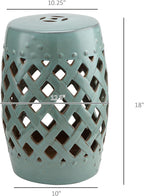 Outsunny 13" x 18" Ceramic Garden Stool - Image 3